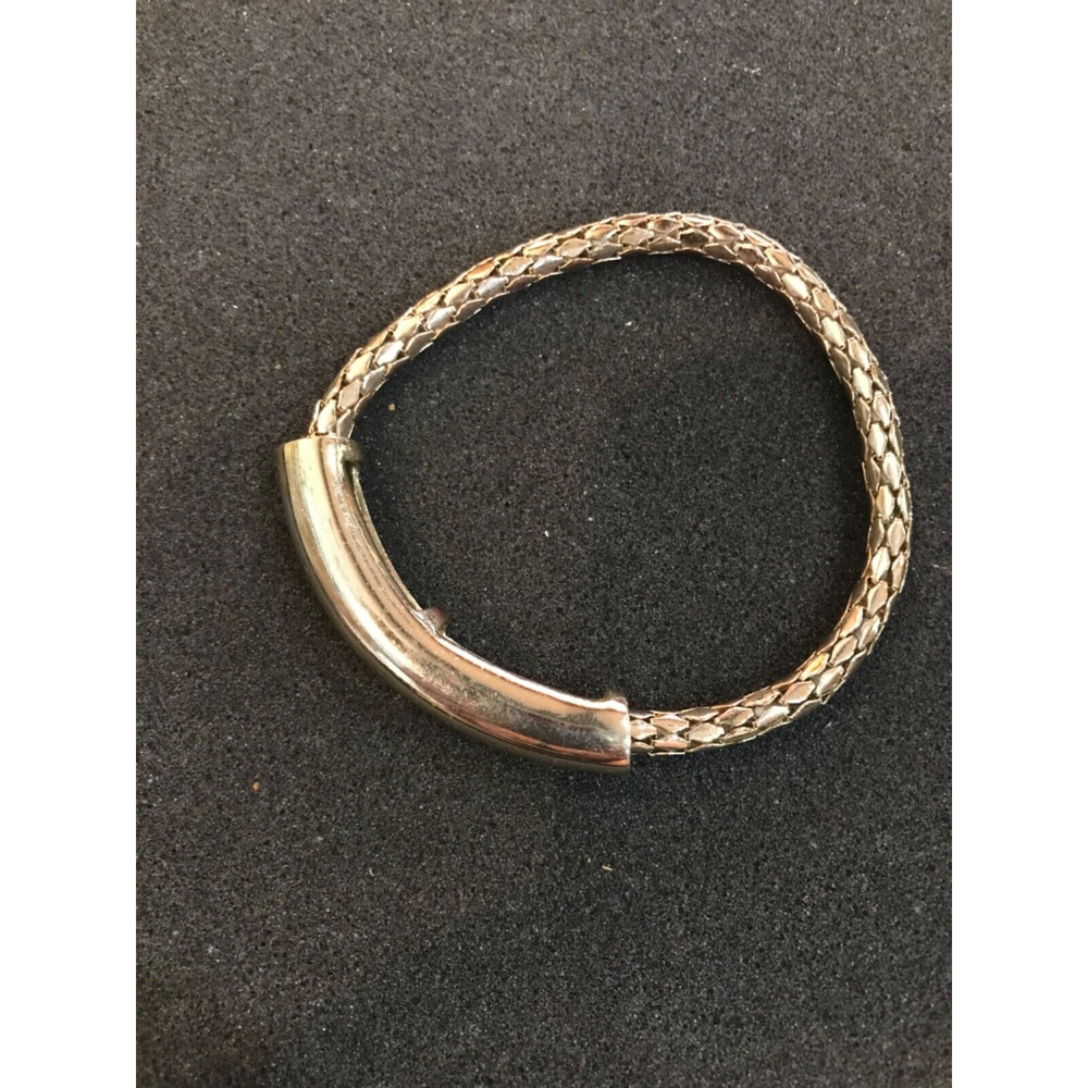 Gold Tone Stretch Metal Mesh Bracelet